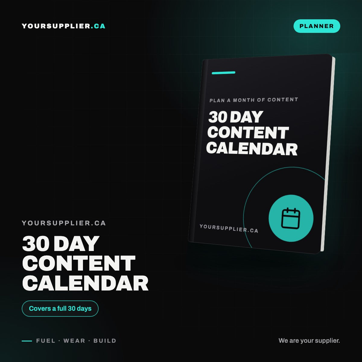 30 Day Content Calendar