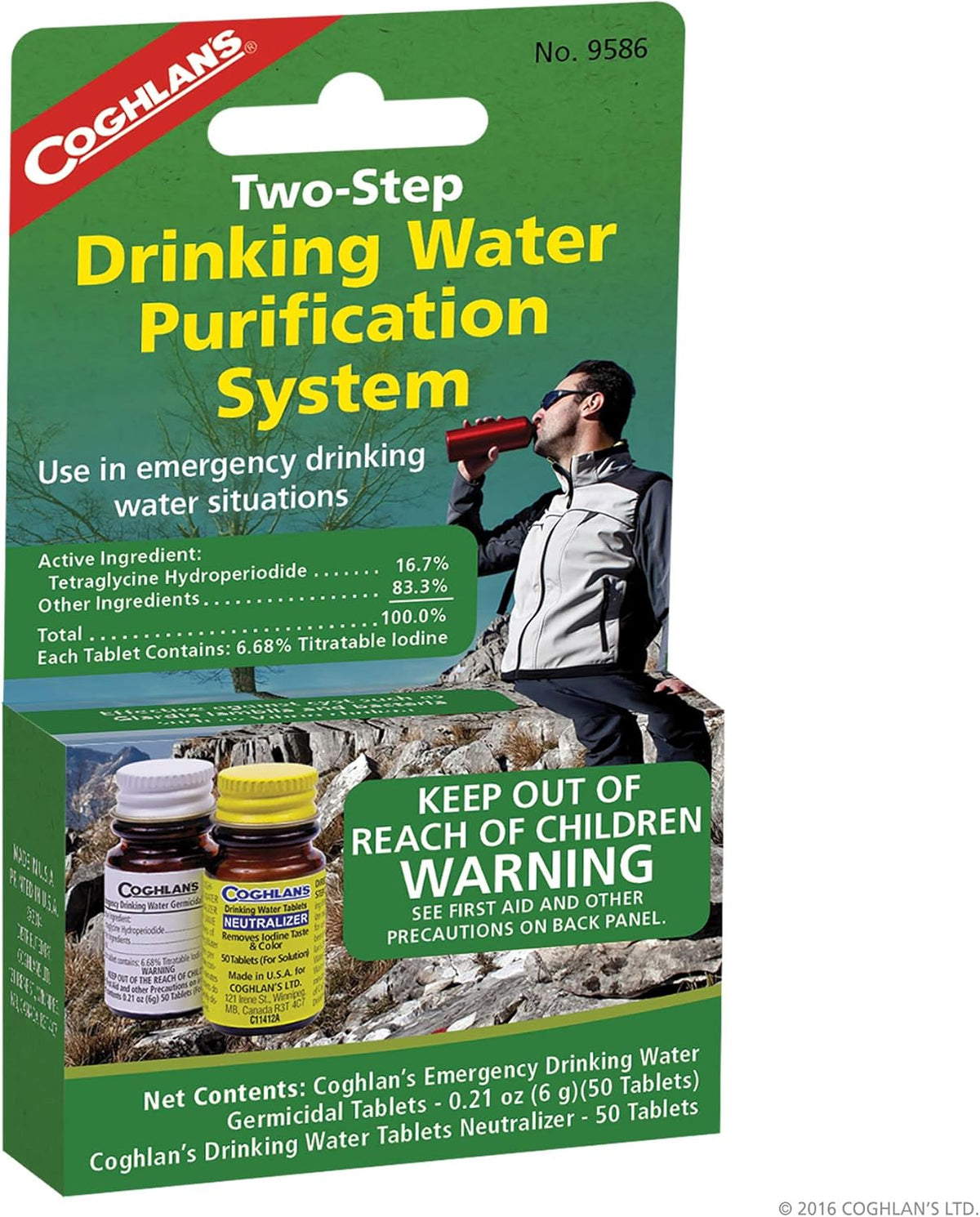 Pacific First Aid Two-Step Water Treatment (50 tablets/bottle)