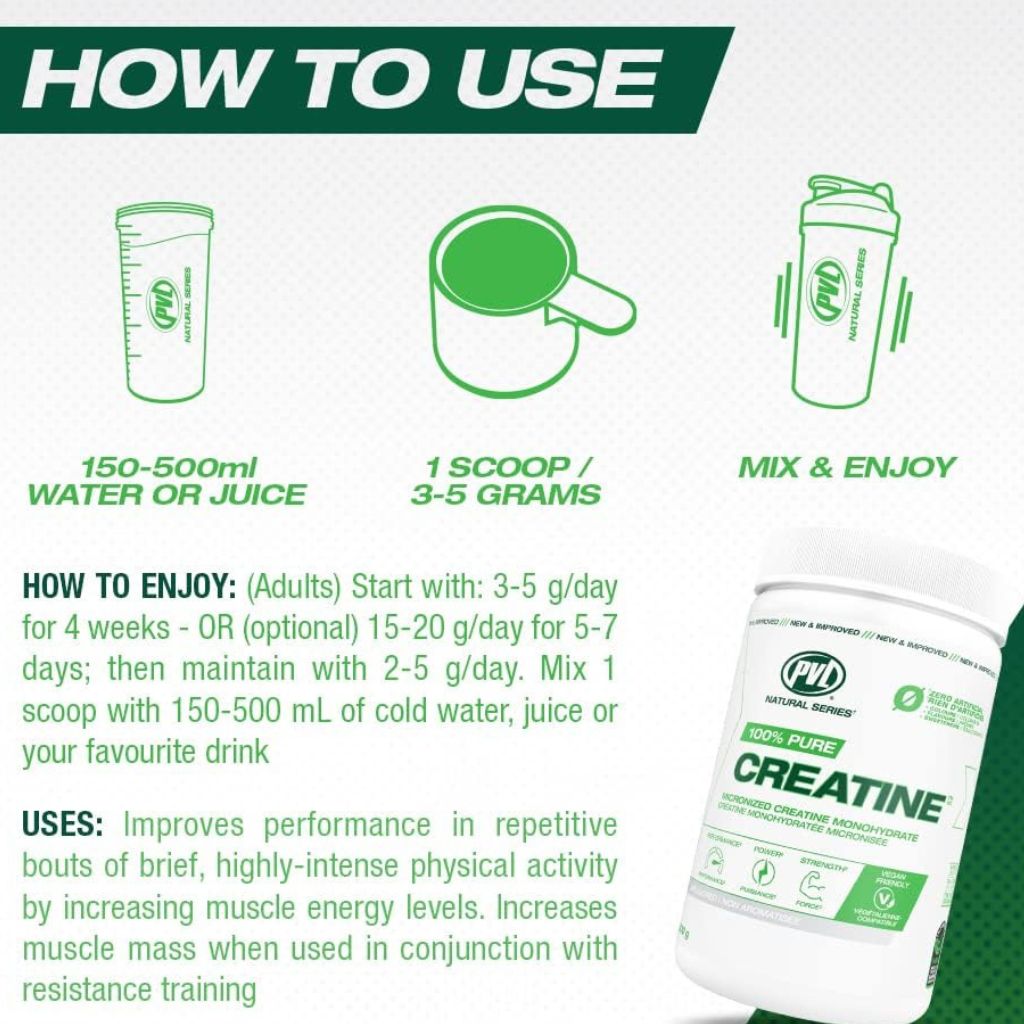 PVL 100% PURE CREATINE, 1000g – view 3