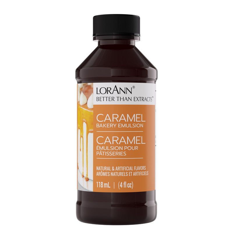 Fun Foods Canada Caramel Bakery Emulsion - 4 oz. - 16 oz. - 1 Gallon - 5 Gallons - Bakery Emulsions Canada - Ships Free Within Canada on Orders Above CAD $199