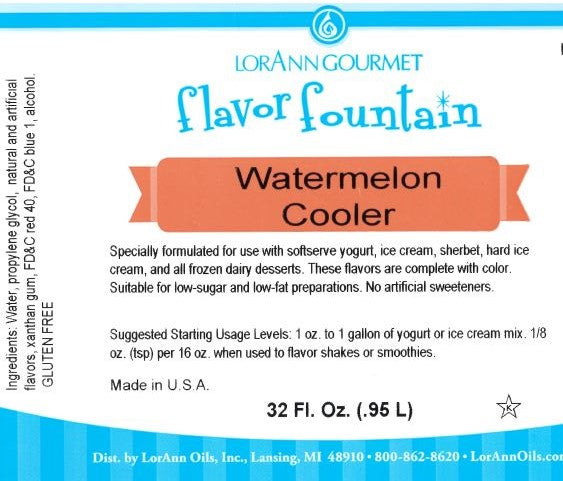 Fun Foods Canada Watermelon Cooler Flavor - 4 oz. - 32 oz. - Ice Cream and Beverage Flavors - LorAnn Oils - Canadian Distribution - Ships Free Within Canada on Orders Above CAD $199 – view 3