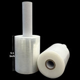 CHUANGSEED 4-Pack Industrial Mini Clear Stretch Wrap Film 80 Gauge 5.1" 1000ft for Pallet Wrap, Durable Self-Adhering Packing, Moving, Packaging, Heavy Duty Shrink Film