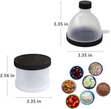 Protein Supplement Funnel Powder Tablet Container Storage Subdivision 2 Pack