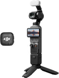 DJI Osmo Pocket 4 Creator Combo, Pocket Gimbal Vlog Camera | 1″ CMOS & 4K/240fps, 2× Lossless Zoom, 107GB Built-in Storage, Mic 3 Transmitter, Fill Light, Osmo Mini Tripod