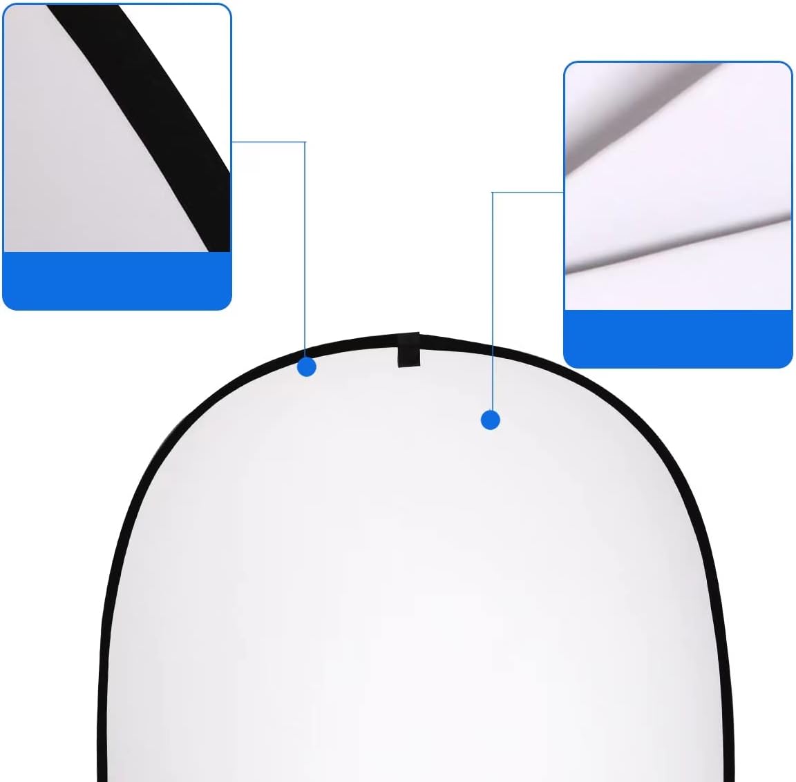 5*6.5 ft(2mX1.5m) 2 in 1 Polyester Muslin Black White Backdrop | Collapsible Reflector Backgrounds Portable Collapsible Reversible Photography Backdrop with Carrying Bag – view 15