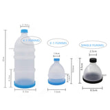 Protein Supplement Funnel Powder Tablet Container Storage Subdivision 2 Pack