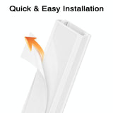 Delamu Cord Hider, Cord Cover Wall, Premium Cord Covers for Wires on Wall, Cable Concealer Hider Kit for Hiding Wires in Home and Office Cable Managemen, (White, 236in L x 0.95in W x 0.55in H)