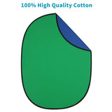 5*6.5 ft(2mX1.5m) 2 in 1 Polyester Muslin Black White Backdrop | Collapsible Reflector Backgrounds Portable Collapsible Reversible Photography Backdrop with Carrying Bag