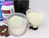 Protein Supplement Funnel Powder Tablet Container Storage Subdivision 2 Pack