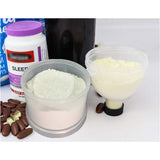 Protein Supplement Funnel Powder Tablet Container Storage Subdivision 2 Pack