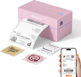 MUNBYN Bluetooth Thermal Shipping Label Printer, 130B Wireless 4x6 Label Printer for Small Business Office, Compatible with iPhone, Android, iPad, Windows, macOS, Canada Post, UPS, Purolator (Black)