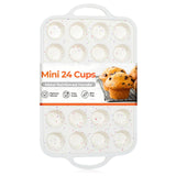 Silicone Muffin Pan, with Metal Reinforced Frame 2.8 Inch Regular Size Silicone Cupcake Pan Nonstick 12 Cups for Baking Homemade Muffins, Cupcakes, Egg Bites 2 Pack Dishwasher Safe BPA Free