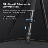 SmallRig FreeBlazer 73" Video Tripod for Vertical/Horizontal Shooting, Monopod Conversion, Rotatable QR Plate, for Camcorder, Mirrorless, DSLR, with Carry Bag, Load up to 11 lbs/5 kg - 4307