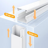 Delamu Cord Hider, Cord Cover Wall, Premium Cord Covers for Wires on Wall, Cable Concealer Hider Kit for Hiding Wires in Home and Office Cable Managemen, (White, 236in L x 0.95in W x 0.55in H)