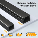 Delamu Cord Hider, Cord Cover Wall, Premium Cord Covers for Wires on Wall, Cable Concealer Hider Kit for Hiding Wires in Home and Office Cable Managemen, (White, 236in L x 0.95in W x 0.55in H)