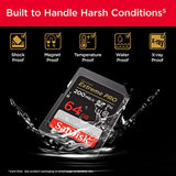 SanDisk 128GB Extreme PRO SDXC UHS-I Memory Card - C10, U3, V30, 4K UHD, SD Card - SDSDXXD-128G-GN4IN