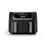 Ninja DualZone Air Fryer, 8 Qt/7.6L, 6-in-1, Grey, DZ801C | Air fry, broil, roast, bake, reheat, dehydrate, 2x4 Qt/3.8L zones, Smart Finish, Match Cook