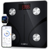 RENPHO Body Fat Scale, Smart Scale for Body Weight, BMI Digital Bathroom Weight Scale, Body Measurements with Smartphone App sync with Bluetooth, 400 lbs - Black, Elis 1 | BMI Digital Bathroom Weight Scale, Body Measurements with Smartphone App sync with