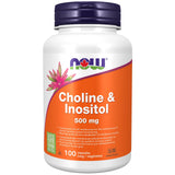 NOW Supplements, Choline & Inositol 500 mg, Healthy Nerve Transmission*, Nervous System Health, 100 Capsules 🍁 All In One Marketplace Canada