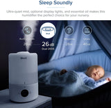 Levoit Humidifiers for Bedroom, Top Fill, Quiet, Knob Control, 360° Nozzle | Cool Mist Air Humidifier for Home, Baby Nursery & Plants, Auto Shut-off for Safety, 25H Lasting, BPA Free