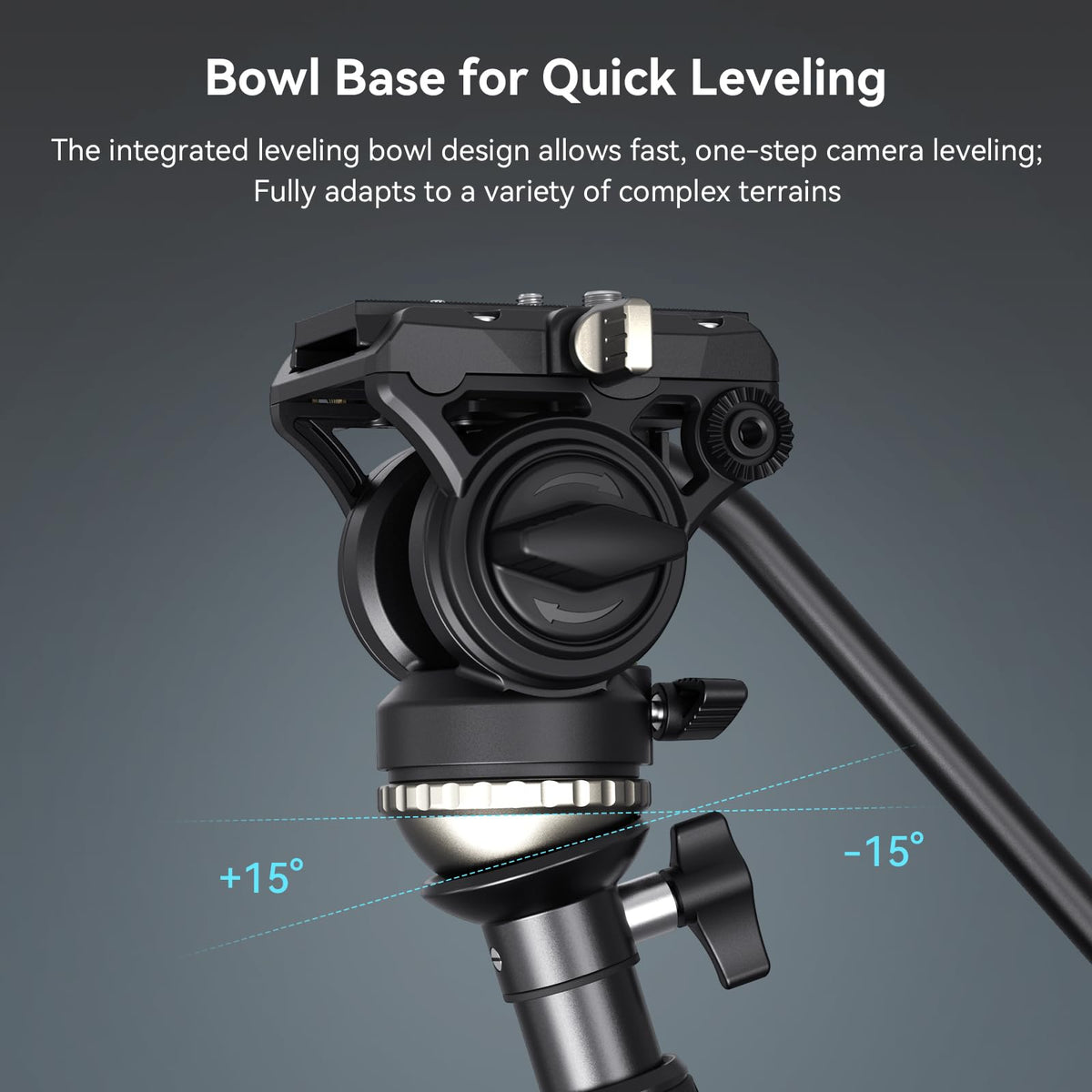 SmallRig FreeBlazer 73" Video Tripod for Vertical/Horizontal Shooting, Monopod Conversion, Rotatable QR Plate, for Camcorder, Mirrorless, DSLR, with Carry Bag, Load up to 11 lbs/5 kg - 4307 – view 29