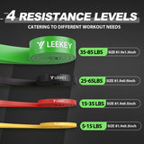 LEEKEY Resistance Bands, Exercise Bands Pull Up Assist Bands - Workout Bands Set - Mobility Band Powerlifting Bands for Men and Women Fitness Training, Physical Therapy,Home Workouts