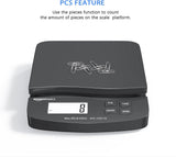 Amazon Basics Digital Postal Table Top Scale with AC Adapter, Counting Function - 65 Pound Capacity, 0.1 Ounce Readability