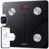 RENPHO Body Fat Scale, Smart Scale for Body Weight, BMI Digital Bathroom Weight Scale, Body Measurements with Smartphone App sync with Bluetooth, 400 lbs - Black, Elis 1 | BMI Digital Bathroom Weight Scale, Body Measurements with Smartphone App sync with