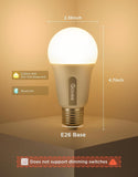 Govee Smart Bulbs, A19 LED Light Bulb, 800 Lumen, E26 Base, 4 Packs | Works with Matter Alexa & Google Assistant, RGBWW Color Changing Light Bulb, Music Sync, WiFi & Bluetooth Connection