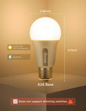 Govee Smart Bulbs, A19 LED Light Bulb, 800 Lumen, E26 Base, 4 Packs | Works with Matter Alexa & Google Assistant, RGBWW Color Changing Light Bulb, Music Sync, WiFi & Bluetooth Connection