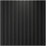 Art3d Slat Wall Panel, 3D Fluted Textured Panel 12-Tile 19.7 x 19.7in. - Black