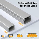 Delamu Cord Hider, Cord Cover Wall, Premium Cord Covers for Wires on Wall, Cable Concealer Hider Kit for Hiding Wires in Home and Office Cable Managemen, (White, 236in L x 0.95in W x 0.55in H)
