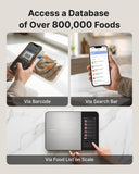 RENPHO Smart Food Scale with Nutritional Calculator, Bluetooth App, 11lbs | Digital Nutrition Scale with Calorie Tracker for Weight Loss & Cooking, Grams and Ounces, Nutrients Tracking, White