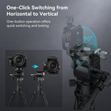 SmallRig FreeBlazer 73" Video Tripod for Vertical/Horizontal Shooting, Monopod Conversion, Rotatable QR Plate, for Camcorder, Mirrorless, DSLR, with Carry Bag, Load up to 11 lbs/5 kg - 4307