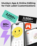 MUNBYN Bluetooth Thermal Shipping Label Printer, 130B Wireless 4x6 Label Printer for Small Business Office, Compatible with iPhone, Android, iPad, Windows, macOS, Canada Post, UPS, Purolator (Black)