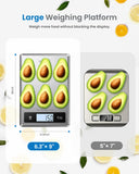 RENPHO Smart Food Scale with Nutritional Calculator, Bluetooth App, 11lbs | Digital Nutrition Scale with Calorie Tracker for Weight Loss & Cooking, Grams and Ounces, Nutrients Tracking, White