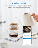 RENPHO Smart Food Scale with Nutritional Calculator, Bluetooth App, 11lbs | Digital Nutrition Scale with Calorie Tracker for Weight Loss & Cooking, Grams and Ounces, Nutrients Tracking, White