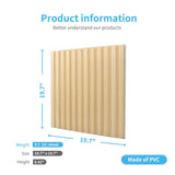 Art3d Slat Wall Panel, 3D Fluted Textured Panel 12-Tile 19.7 x 19.7in. - Black