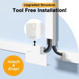 Delamu Cord Hider, Cord Cover Wall, Premium Cord Covers for Wires on Wall, Cable Concealer Hider Kit for Hiding Wires in Home and Office Cable Managemen, (White, 236in L x 0.95in W x 0.55in H)
