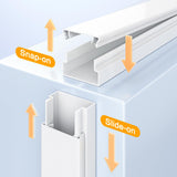 Delamu Cord Hider, Cord Cover Wall, Premium Cord Covers for Wires on Wall, Cable Concealer Hider Kit for Hiding Wires in Home and Office Cable Managemen, (White, 236in L x 0.95in W x 0.55in H)