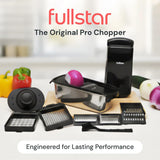 Fullstar Pro Original - Vegetable Chopper, Cutter & Spiralizer - 4 Blades | Onion, Salad & Veggie Dicer - Fast Food Prep Kitchen Gadgets & Cooking Gifts (4-in-1, White)