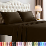 King Sheets Set, 4 Pieces 16" Deep Pocket Hotel Luxury Bed Sheets, Black | Extra Soft Bedsheet Set, Comfy & Breathable Cooling Sheets, Wrinkle & Fade Resistant, Fitted Sheet, Flat Sheet, 2 Pillowcases