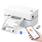 MUNBYN Bluetooth Thermal Shipping Label Printer, 130B Wireless 4x6 Label Printer for Small Business Office, Compatible with iPhone, Android, iPad, Windows, macOS, Canada Post, UPS, Purolator (Black)