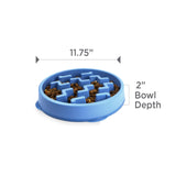 Outward Hound Fun Feeder Slo Bowl, Flower Pattern, Purple, Large, 11.8" | Slows Fast Eaters, Can Aid Digestion, Holds 4 Cups Dry or Wet Food, Non-Slip Base, Easy Clean, No BPA, Medium to Large Dogs