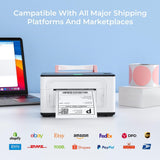 MUNBYN 4x6 Direct Thermal Fanfold Shipping Labels 500 Pics for Address Mailing Postage USPS UPS FedEx Amazon Ebay Shipping Labels, Commercial Grade