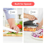 Fullstar Pro Original - Vegetable Chopper, Cutter & Spiralizer - 4 Blades | Onion, Salad & Veggie Dicer - Fast Food Prep Kitchen Gadgets & Cooking Gifts (4-in-1, White)