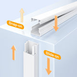 Delamu Cord Hider, Cord Cover Wall, Premium Cord Covers for Wires on Wall, Cable Concealer Hider Kit for Hiding Wires in Home and Office Cable Managemen, (White, 236in L x 0.95in W x 0.55in H)