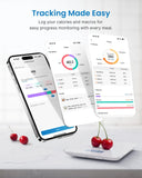 RENPHO Smart Food Scale with Nutritional Calculator, Bluetooth App, 11lbs | Digital Nutrition Scale with Calorie Tracker for Weight Loss & Cooking, Grams and Ounces, Nutrients Tracking, White