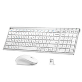 iClever DK05 Bluetooth Keyboard and Mouse Combo - 2.4G Wireless Rechargeable Keyboard Mouse, Compact Design with Numeric Keypad, Multi-Device Connection, Comfortable Typing for PC/Laptop/Windows/Mac