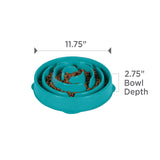 Outward Hound Fun Feeder Slo Bowl, Flower Pattern, Purple, Large, 11.8" | Slows Fast Eaters, Can Aid Digestion, Holds 4 Cups Dry or Wet Food, Non-Slip Base, Easy Clean, No BPA, Medium to Large Dogs